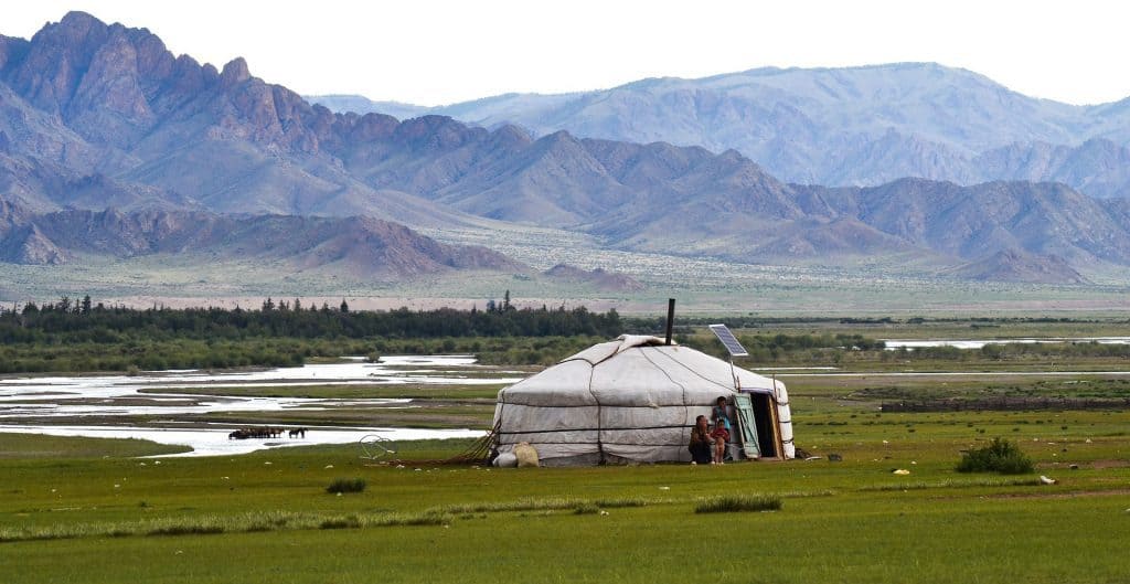 Jurten in der Mongolei